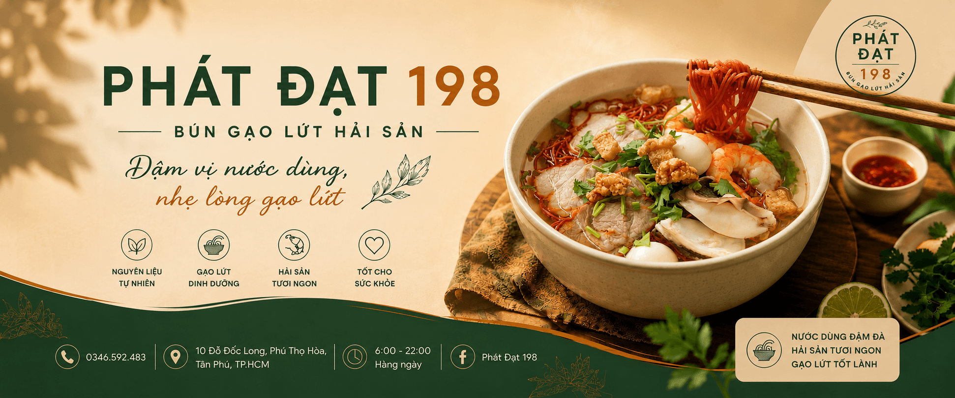 Phát Đạt 198 – quán bún gạo lứt