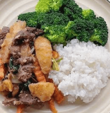 Cơm Bò Xào Rau Luộc